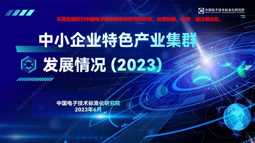 中國電子技術標準化研究院2023年中小企業特色產業集群發展情況 聚焦計算機網絡科技技術開發